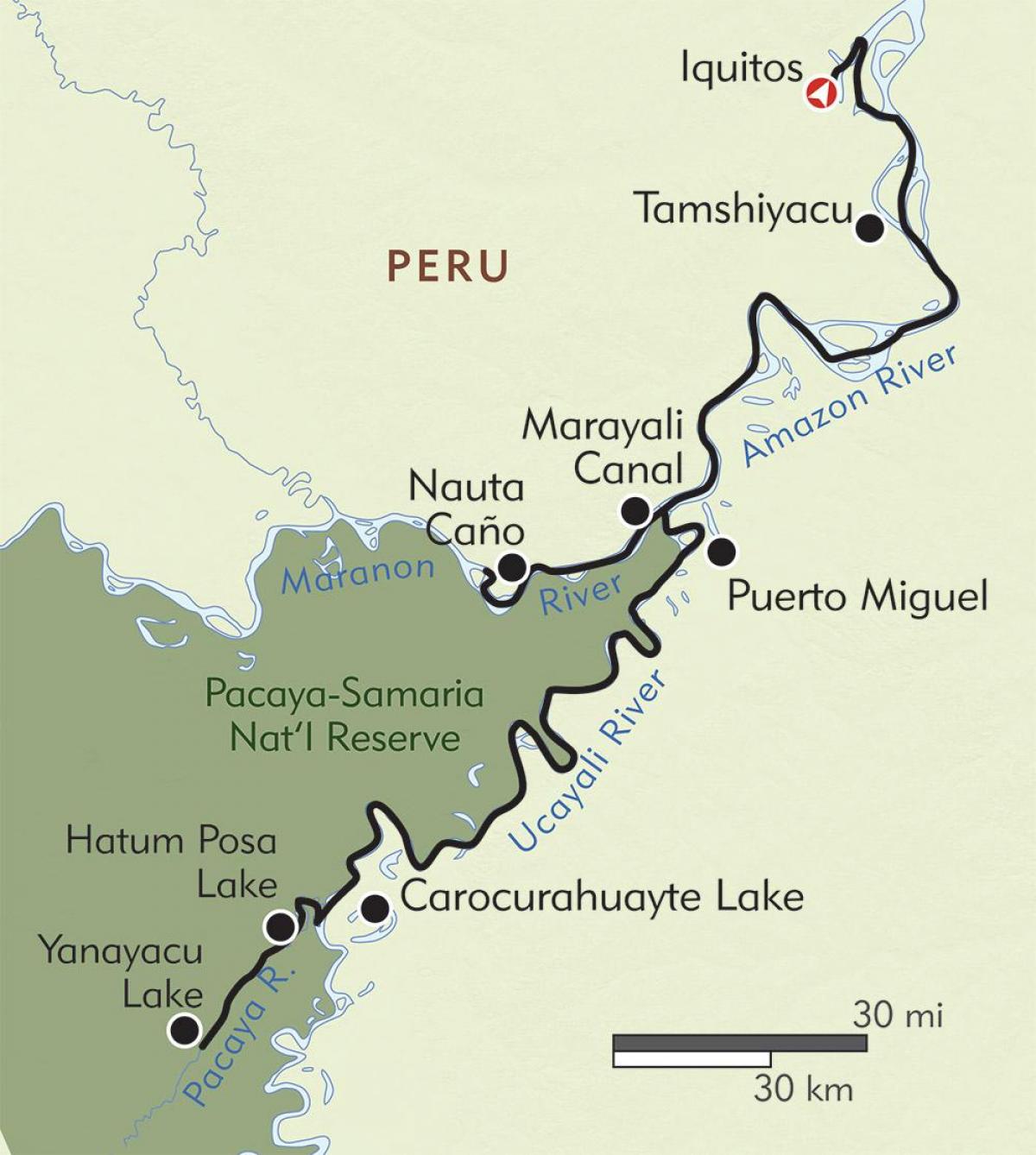 amazon Peru hartë
