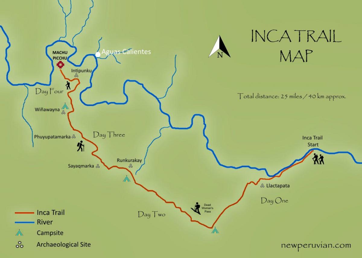 harta e inca trail Peru