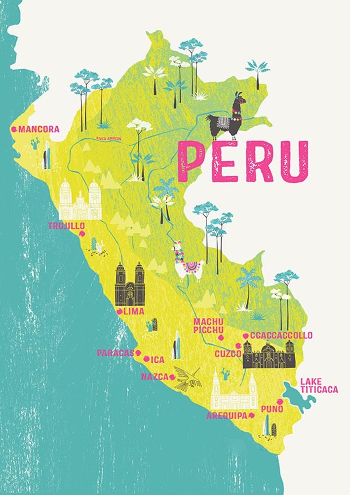 harta e Peru për fëmijët