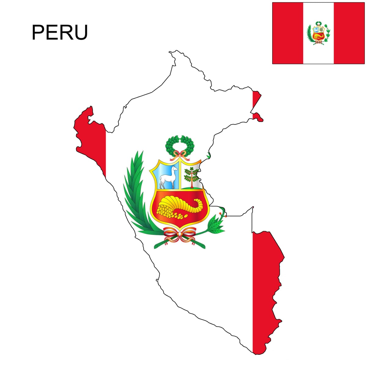 harta e Peru flamurit