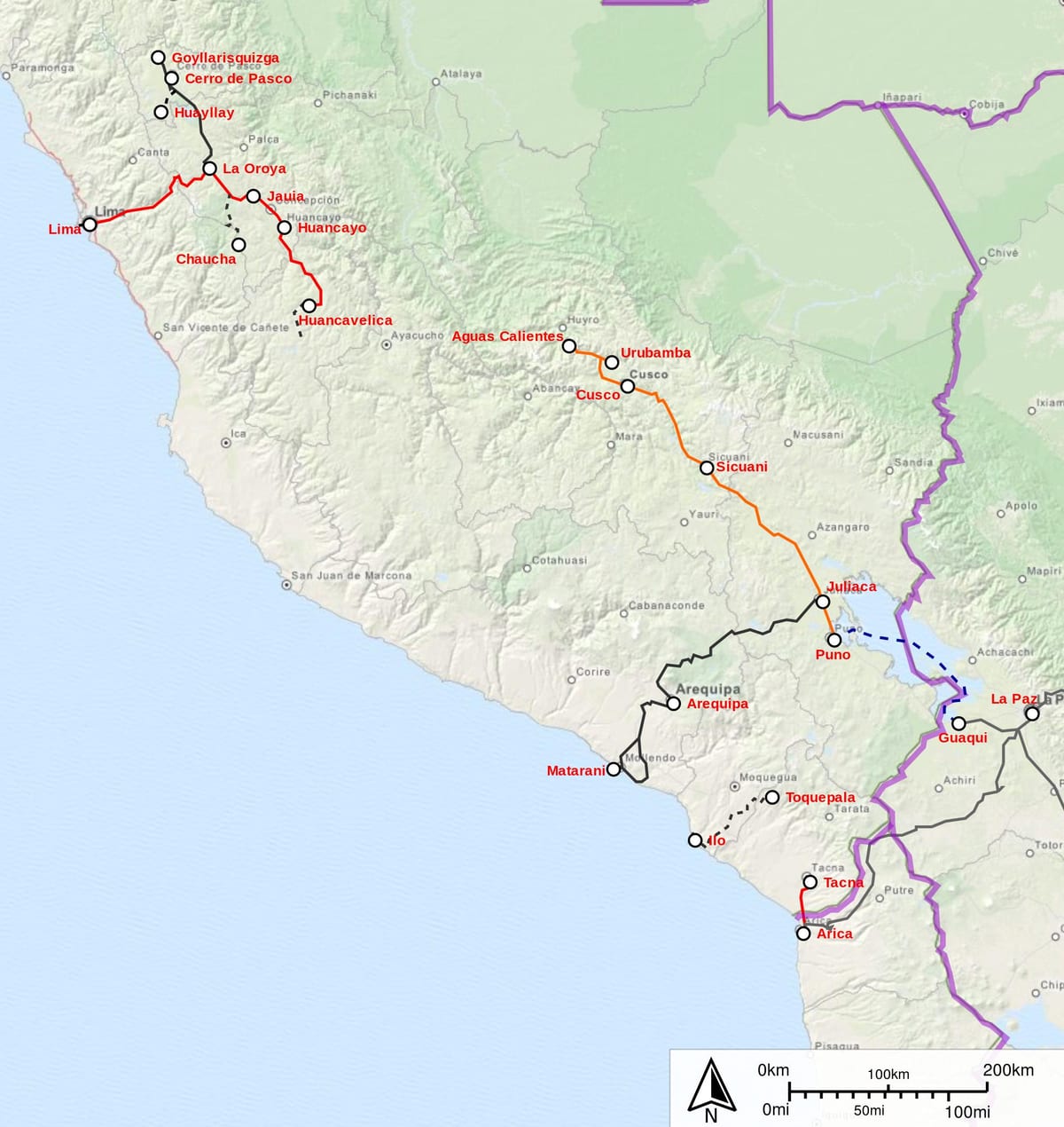 Peru tren hartë
