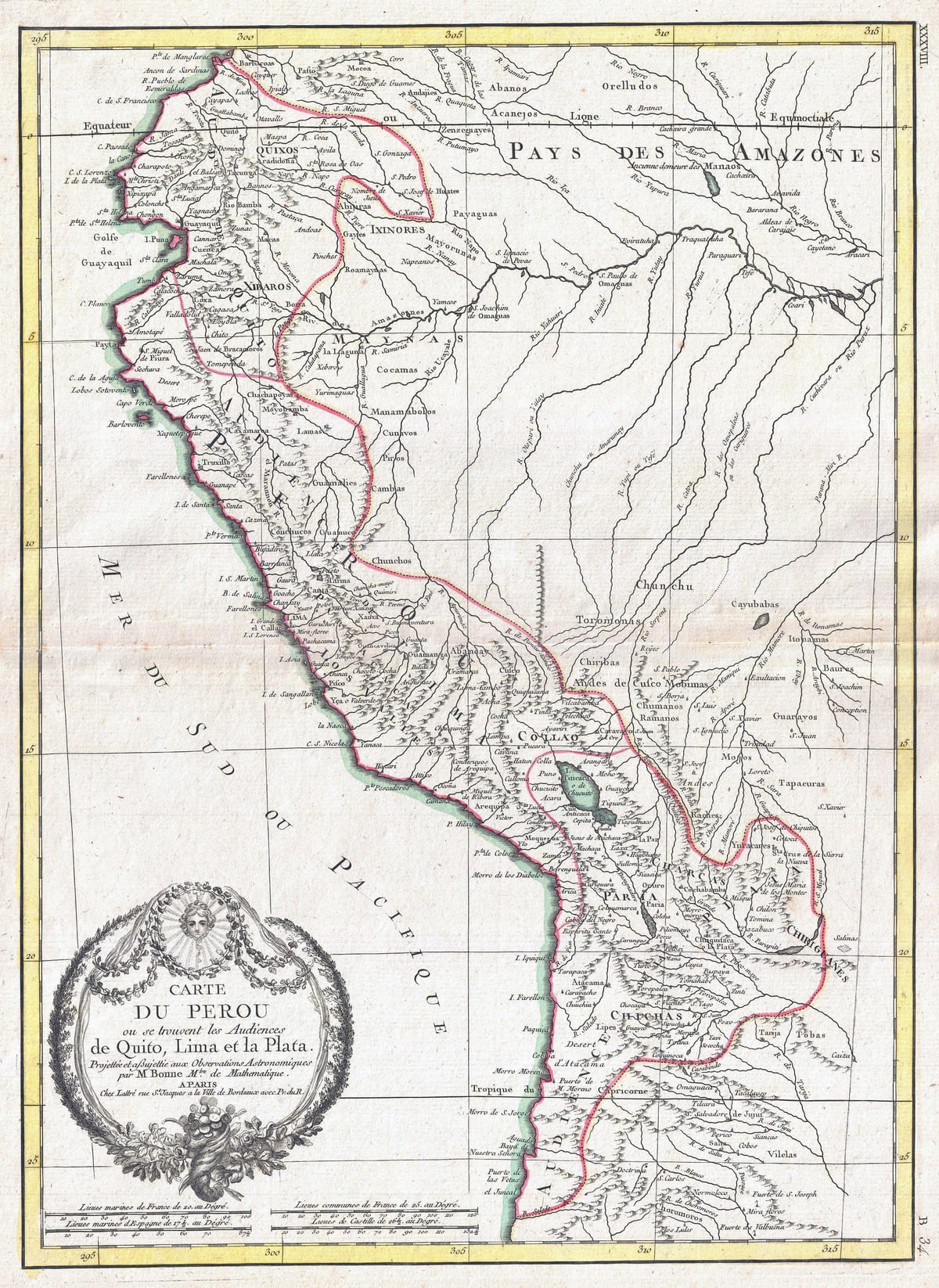 harta e vjetër harta e Peru