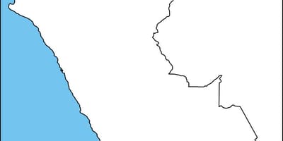 Harta e zbrazët harta e Peru