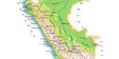 Hartë fizike harta e Peru