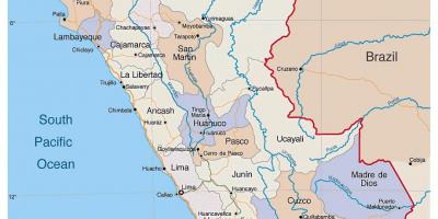 Harta e detajuar harta e Peru