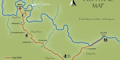 Harta e inca trail Peru