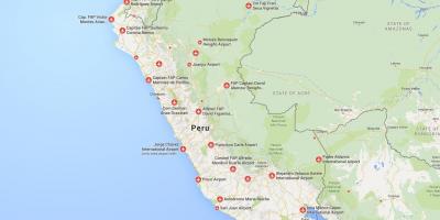 Aeroportet në Peru hartë