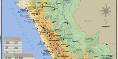 Harta e udhëtimit Peru