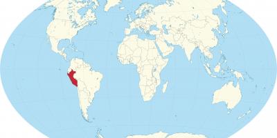 Hartë të botës duke treguar Peru