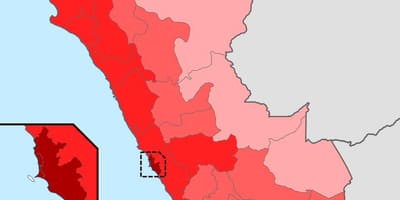 Peru dendësia e popullsisë map