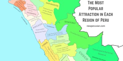 Harta e Peru atraksione turistike