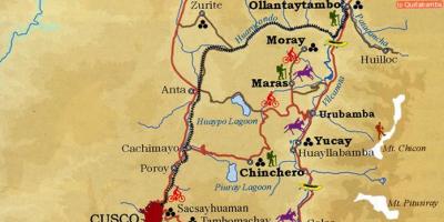 Harta e shenjtë luginën cusco Peru