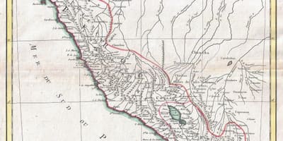 Harta e vjetër harta e Peru